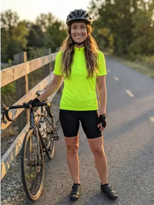 Damen-Radtrikot ALTISPORT NoPrint NP/ALW115NJ LEUCHTEND GELB