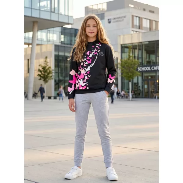  Hochwertiges Funktions-Sweatshirt für Kinder ALTISPORT VOJ/ALK022MI01 SCHWARZ/ROSA 