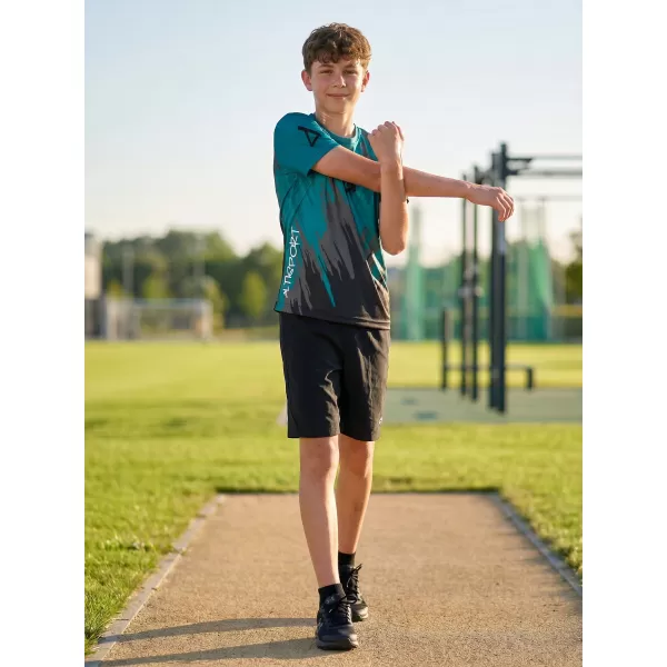  Hochwertiges Funktions-T-Shirt für Kinder ALTISPORT VOJ/ALK006TR01 SCHWARZ/KEROSIN 