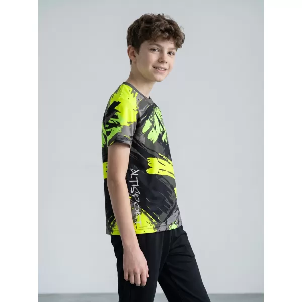  Hochwertiges Funktions-T-Shirt für Kinder ALTISPORT VOJ/ALK014TR01 SCHWARZ/GRÜN 