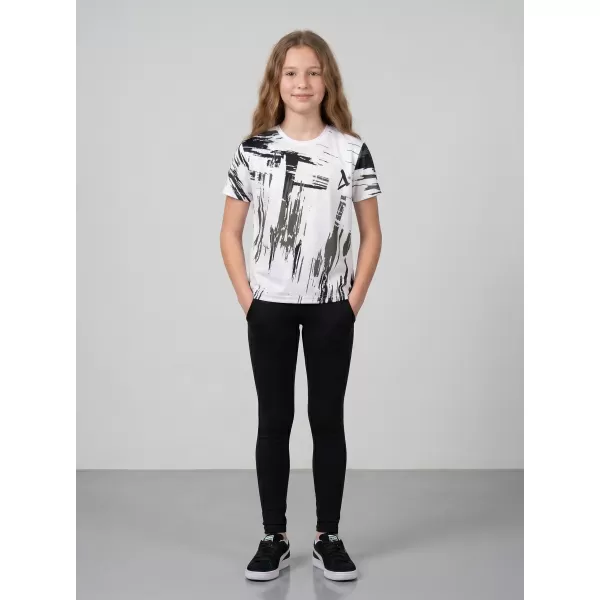  Hochwertiges Funktions-T-Shirt für Kinder ALTISPORT VOJ/ALK010TR01 WEIß/SCHWARZ 