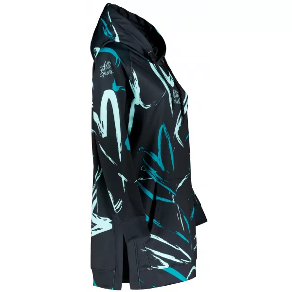  Funktionelles erweitertes Damen-Sweatshirt Premium ALTISPORT VOJ/ALW049MI03 SCHWARZ UND BLAU 