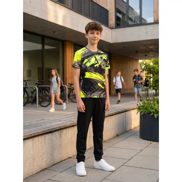  Hochwertiges Funktions-T-Shirt für Kinder ALTISPORT VOJ/ALK014TR01 SCHWARZ/GRÜN 