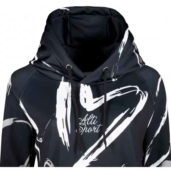  Funktionelles erweitertes Damen-Sweatshirt Premium ALTISPORT VOJ/ALW049MI03 SCHWARZ UND WEIß 