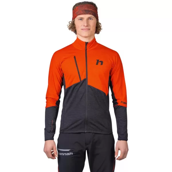  Herren-Sweatshirt HANNAH NIRO WÜRZIGES ORANGE/ANTHRAZITMEL 