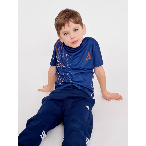  Hochwertiges Funktions-T-Shirt für Kinder ALTISPORT VOJ/ALK004TR01 MARINEBLAU/BRAUN 