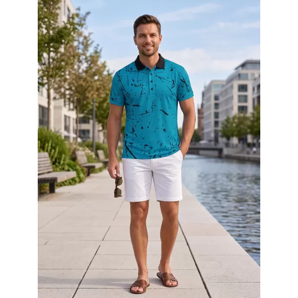  Herren-Funktions-T-Shirt mit Premium-Kragen ALTISPORT VOJ/ALM034TR05 SMARAGD 