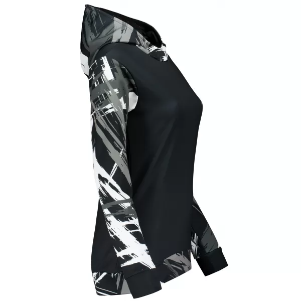  Hochwertiges Funktions-Sweatshirt für Damen ALTISPORT VOJ/ALW039MI01 SCHWARZ/WEIß 