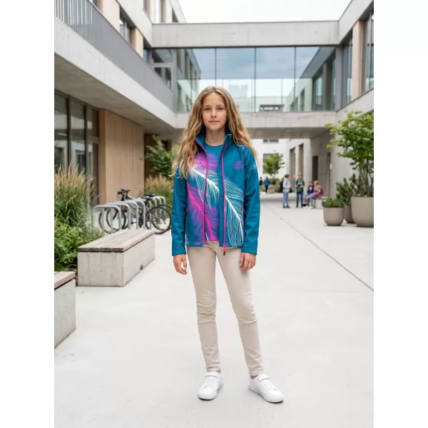  Hochwertiges Funktions-T-Shirt für Kinder ALTISPORT VOJ/ALK001TR01 PETROL/ROSA 