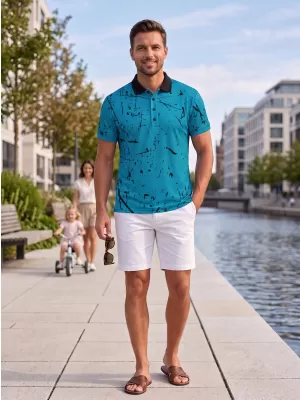 Herren-Funktions-T-Shirt mit Premium-Kragen ALTISPORT VOJ/ALM034TR05 SMARAGD