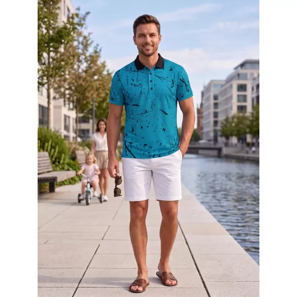  Herren-Funktions-T-Shirt mit Premium-Kragen ALTISPORT VOJ/ALM034TR05 SMARAGD 