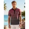 Herren-Funktions-T-Shirt mit Premium-Kragen ALTISPORT VOJ/ALM031TR05 SCHWARZ/BURGUND