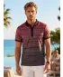 Herren-Funktions-T-Shirt mit Premium-Kragen ALTISPORT VOJ/ALM031TR05 SCHWARZ/BURGUND