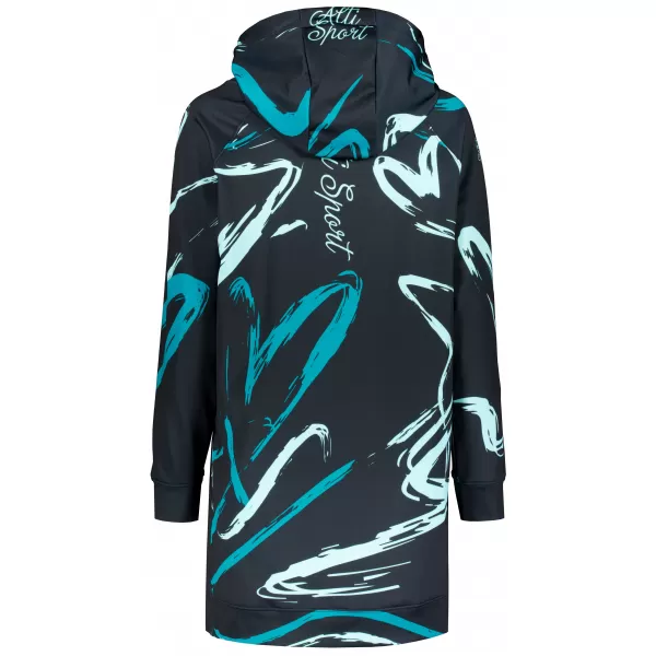  Funktionelles erweitertes Damen-Sweatshirt Premium ALTISPORT VOJ/ALW049MI03 SCHWARZ UND BLAU 
