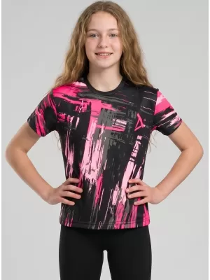 Hochwertiges Funktions-T-Shirt für Kinder ALTISPORT VOJ/ALK010TR01 SCHWARZ/HELLROSA