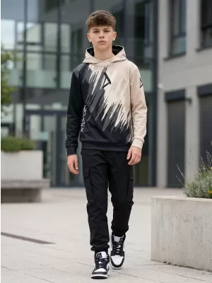 Hochwertiges Funktions-Sweatshirt für Kinder ALTISPORT VOJ/ALK006MI01 SCHWARZ/BRAUN