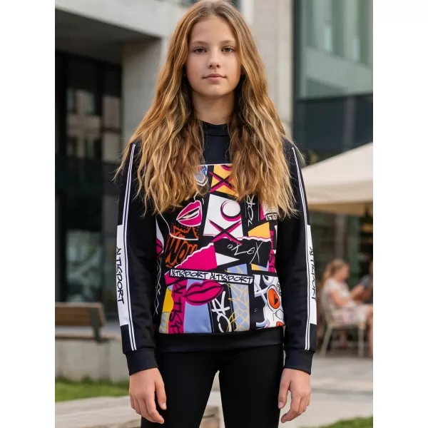  Hochwertiges Funktions-Sweatshirt für Kinder ALTISPORT VOJ/ALK041MI01 SCHWARZ 