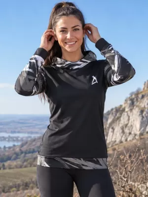 Hochwertiges Funktions-Sweatshirt für Damen ALTISPORT VOJ/ALW039MI01 SCHWARZ/WEIß