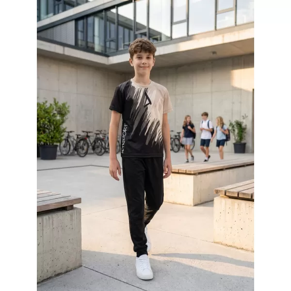  Hochwertiges Funktions-T-Shirt für Kinder ALTISPORT VOJ/ALK006TR01 SCHWARZ/BRAUN 