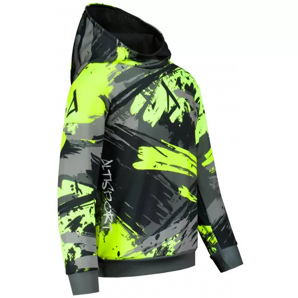  Hochwertiges Funktions-Sweatshirt für Kinder ALTISPORT VOJ/ALK014MI01 SCHWARZ/GRÜN 