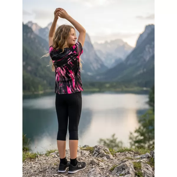  Hochwertiges Funktions-T-Shirt für Kinder ALTISPORT VOJ/ALK010TR01 SCHWARZ/HELLROSA 