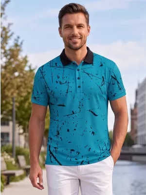 Herren-Funktions-T-Shirt mit Premium-Kragen ALTISPORT VOJ/ALM034TR05 SMARAGD