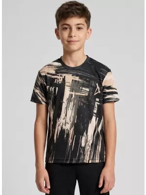 Hochwertiges Funktions-T-Shirt für Kinder ALTISPORT VOJ/ALK010TR01 SCHWARZ/BRAUN
