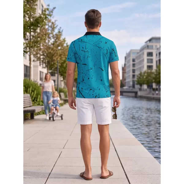  Herren-Funktions-T-Shirt mit Premium-Kragen ALTISPORT VOJ/ALM034TR05 SMARAGD 