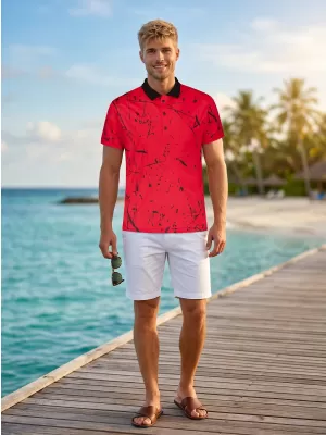 Herren-Funktions-T-Shirt mit Premium-Kragen ALTISPORT VOJ/ALM034TR05 ROT