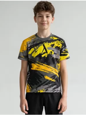Hochwertiges Funktions-T-Shirt für Kinder ALTISPORT VOJ/ALK014TR01 SCHWARZ UND GELB