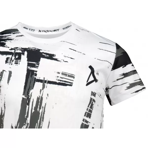  Hochwertiges Funktions-T-Shirt für Kinder ALTISPORT VOJ/ALK010TR01 WEIß/SCHWARZ 