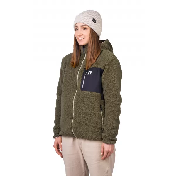  Damen-Sweatshirt HANNAH KOALA HOODY EFEUGRÜN/ANTHRAZIT 
