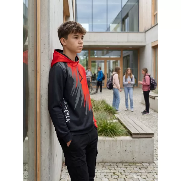  Hochwertiges Funktions-Sweatshirt für Kinder ALTISPORT VOJ/ALK006MI01 SCHWARZ/ROT 