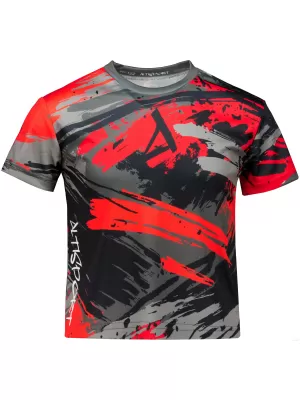 Hochwertiges Funktions-T-Shirt für Kinder ALTISPORT VOJ/ALK014TR01 SCHWARZ/ROT