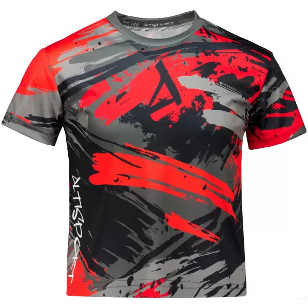  Hochwertiges Funktions-T-Shirt für Kinder ALTISPORT VOJ/ALK014TR01 SCHWARZ/ROT 