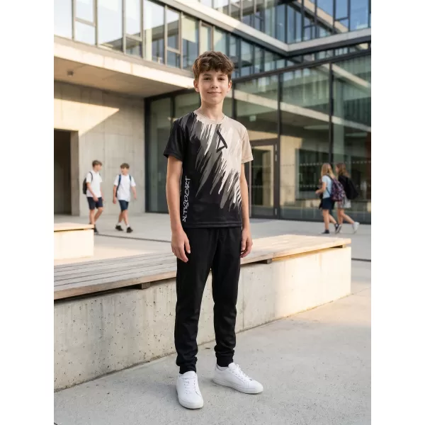  Hochwertiges Funktions-T-Shirt für Kinder ALTISPORT VOJ/ALK006TR01 SCHWARZ/BRAUN 