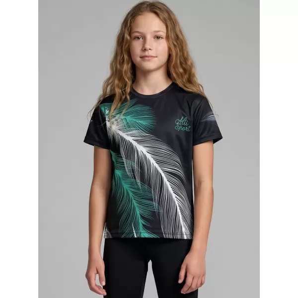 Hochwertiges Funktions-T-Shirt für Kinder ALTISPORT VOJ/ALK001TR01 SCHWARZ/TÜRKIS 