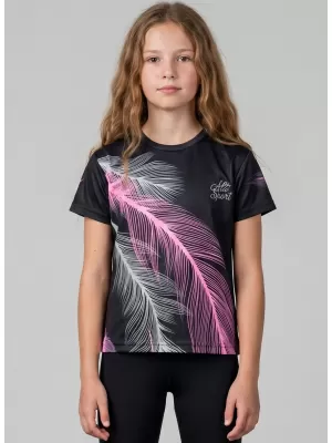 Hochwertiges Funktions-T-Shirt für Kinder ALTISPORT VOJ/ALK001TR01 SCHWARZ/HELLROSA