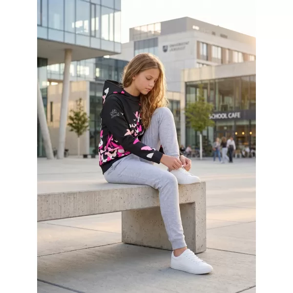  Hochwertiges Funktions-Sweatshirt für Kinder ALTISPORT VOJ/ALK022MI01 SCHWARZ/ROSA 