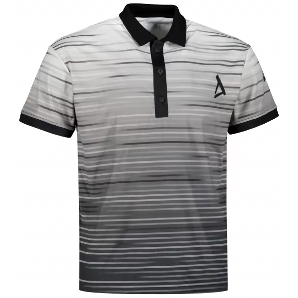  Herren-Funktions-T-Shirt mit Premium-Kragen ALTISPORT VOJ/ALM031TR05 SCHWARZ/WEIß 