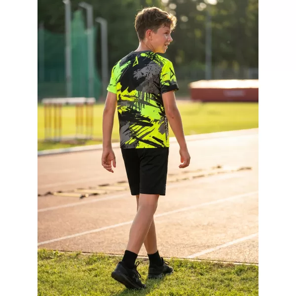  Hochwertiges Funktions-T-Shirt für Kinder ALTISPORT VOJ/ALK014TR01 SCHWARZ/GRÜN 