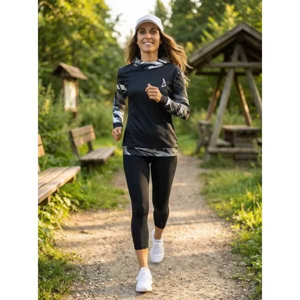  Hochwertiges Funktions-Sweatshirt für Damen ALTISPORT VOJ/ALW039MI01 SCHWARZ/WEIß 