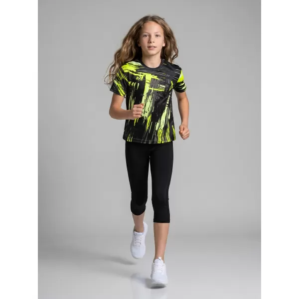  Hochwertiges Funktions-T-Shirt für Kinder ALTISPORT VOJ/ALK010TR01 SCHWARZ UND GELB 