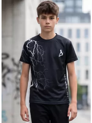 Hochwertiges Funktions-T-Shirt für Kinder ALTISPORT VOJ/ALK004TR01 SCHWARZ UND WEIß