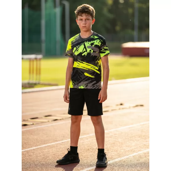  Hochwertiges Funktions-T-Shirt für Kinder ALTISPORT VOJ/ALK014TR01 SCHWARZ/GRÜN 