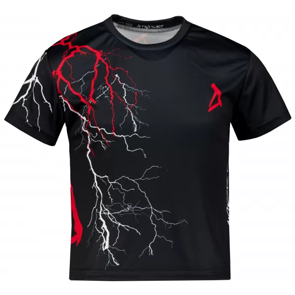  Hochwertiges Funktions-T-Shirt für Kinder ALTISPORT VOJ/ALK004TR01 SCHWARZ/ROT 