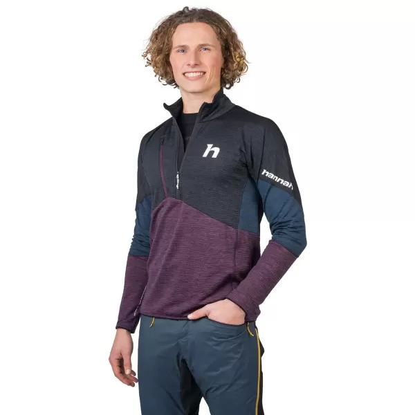  Herren-Sweatshirt HANNAH NIRO HZ ANTHRAZIT/PFLAUMENLILA MEL 