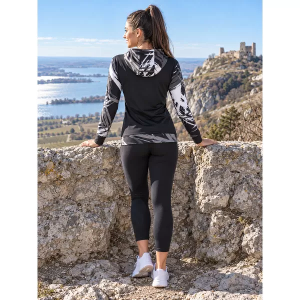  Hochwertiges Funktions-Sweatshirt für Damen ALTISPORT VOJ/ALW039MI01 SCHWARZ/WEIß 