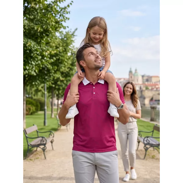  Herren-Funktions-T-Shirt mit Premium-Kragen ALTISPORT VOJ/ALM050TR05 BURGUND 