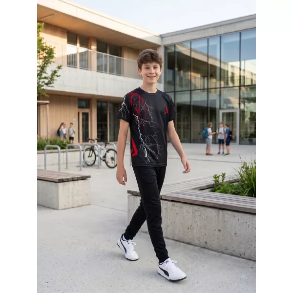  Hochwertiges Funktions-T-Shirt für Kinder ALTISPORT VOJ/ALK004TR01 SCHWARZ/ROT 
